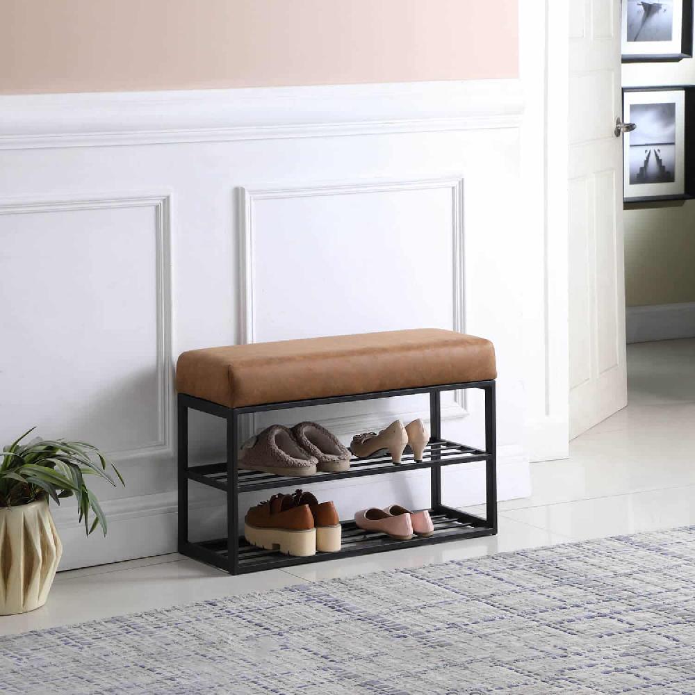 Damiware Schoenenrek Lederlook 80 X 30 Cm Couchy – Cognac