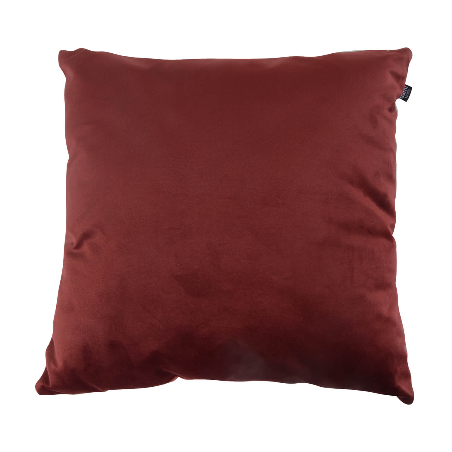 damiware Sierkussen Cushy woonkamer slaapkamer vierkant 45x45cm – Velvet Bordeauxrood