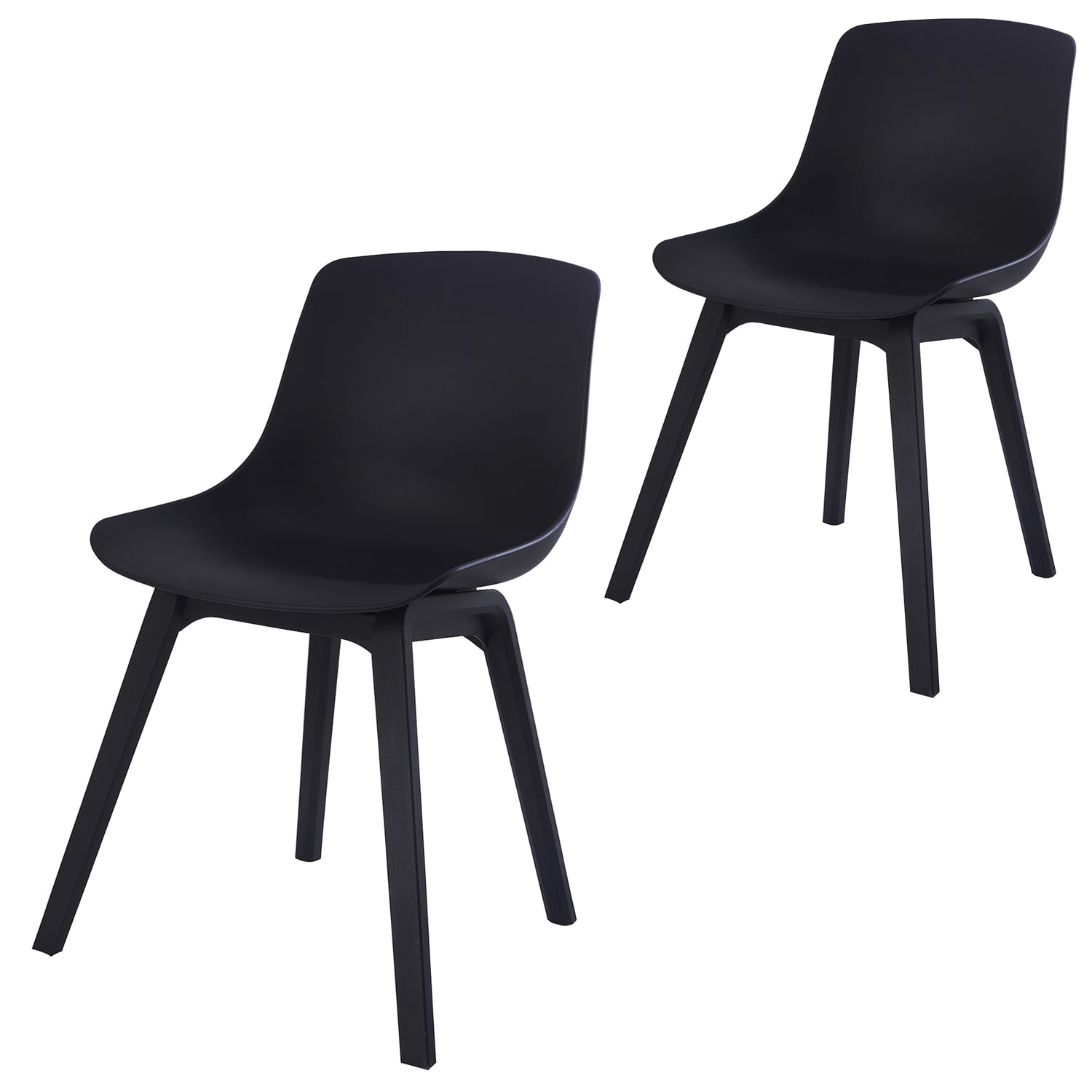 damiware Tuinstoel elegant kunststof set van 2 Juliet – Zwart