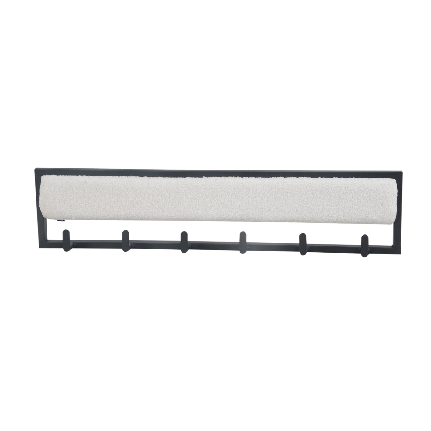 damiware Wandkapstok Coaty metaal met velvet of lederlook – Teddystof wit 80cm