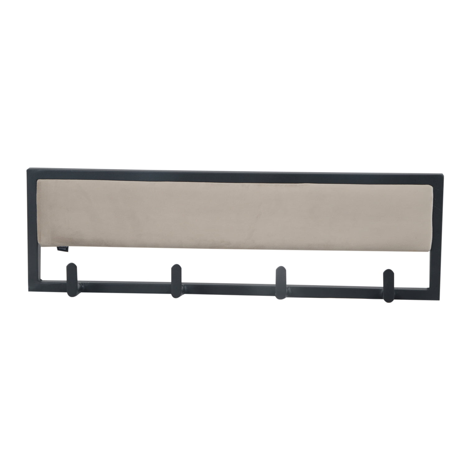 damiware Wandkapstok Coaty metaal met velvet of lederlook – Velvet Taupe 60cm