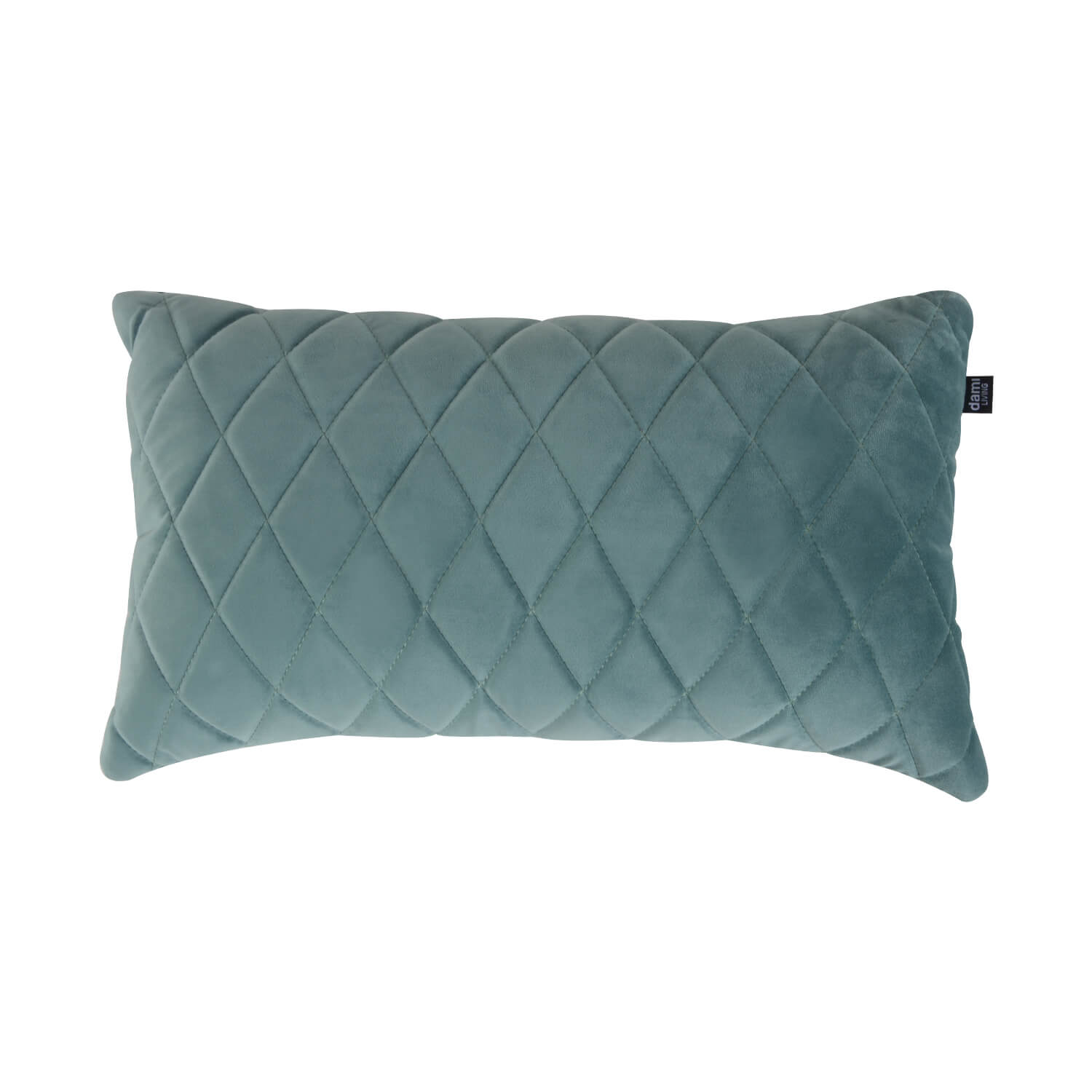 damiware woonkamer sierkussen geruit rechthoek 45x24cm Cushy – Velvet Mintgroen