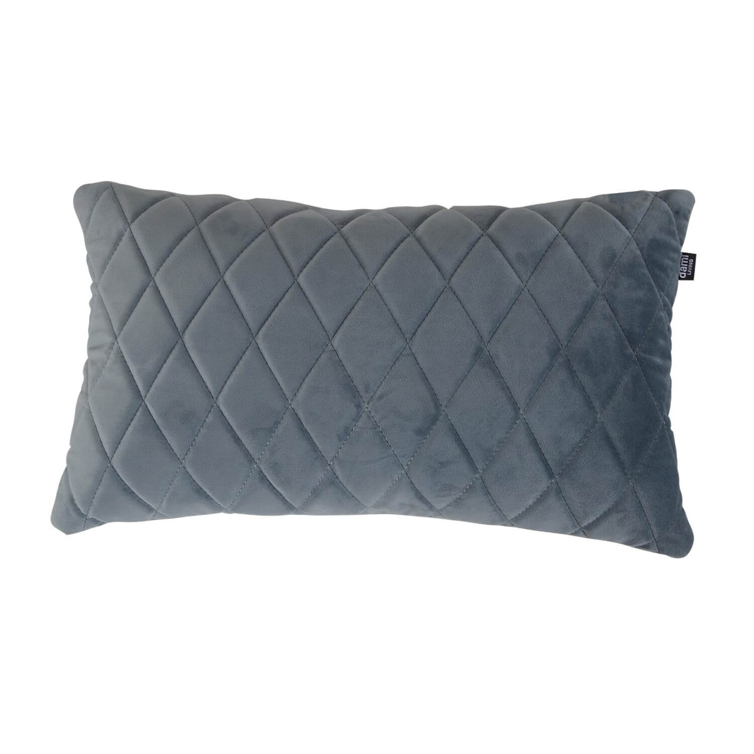 damiware woonkamer sierkussen geruit rechthoek 45x24cm Cushy – Velvet Lichtblauw