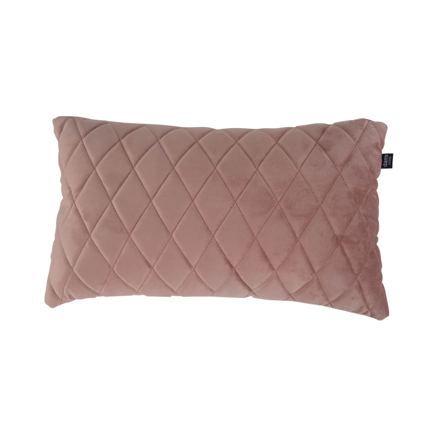 damiware woonkamer sierkussen geruit rechthoek 45x24cm Cushy – Velvet Roze