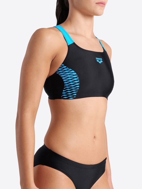 Daniel Hechter Watches ARENA Bustier Sportbikini 'OPENINGS' In Zwart