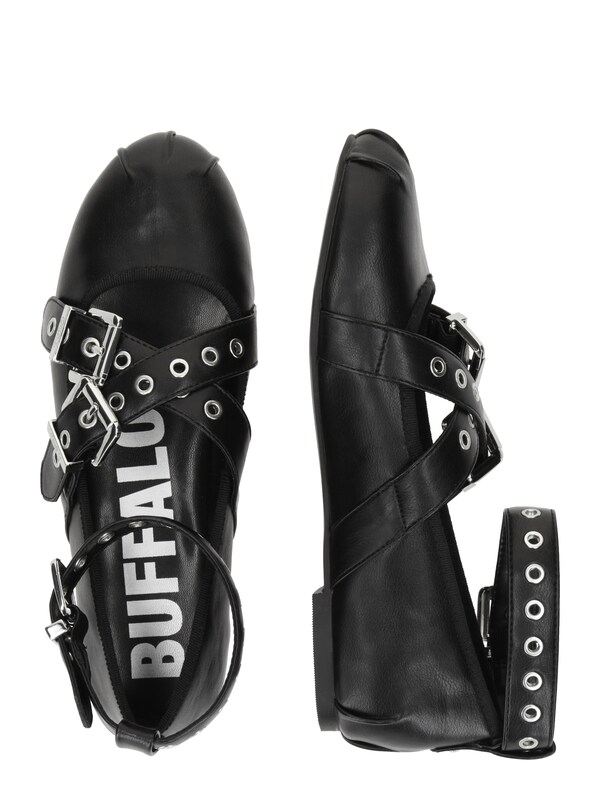 Daniel Hechter Watches BUFFALO Ballerina Met Riempjes 'DAPHNE' In Zwart