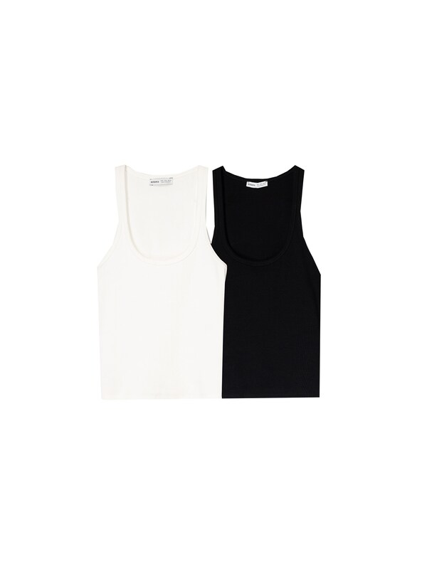 daniel hechter watches Bershka Top in Zwart Wit