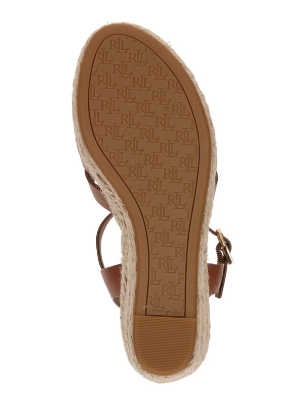 Daniel Hechter Watches Lauren Ralph Lauren Sandaal 'SOFFIA ESPDR-ESPADRILLES-WEDGE' In Bruin