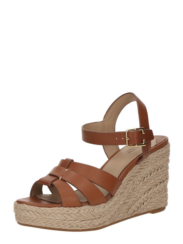 daniel hechter watches Lauren Ralph Lauren Sandaal 'SOFFIA ESPDR-ESPADRILLES-WEDGE' in Bruin