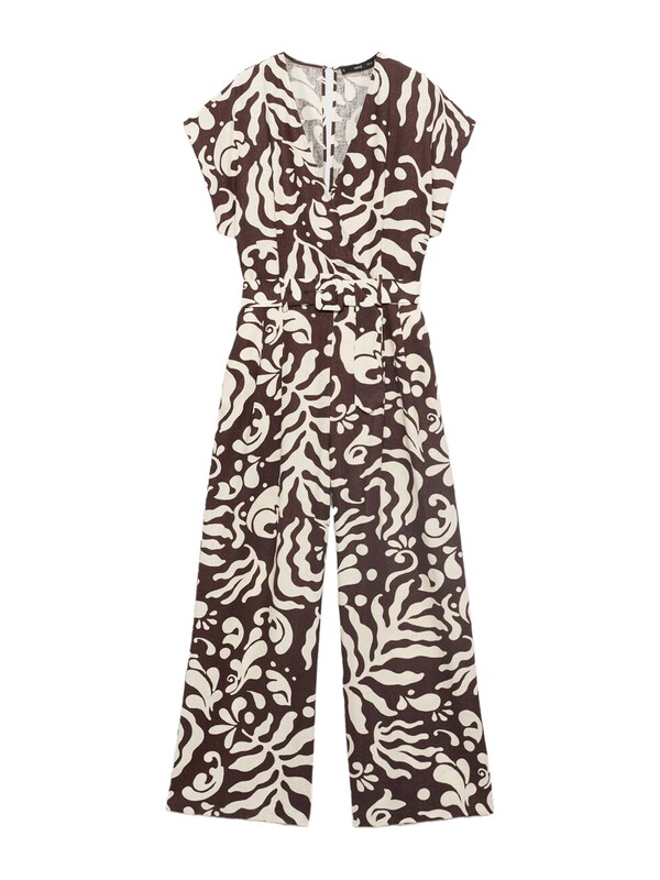 daniel hechter watches MANGO Jumpsuit 'MERCI' in Bruin