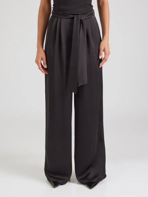 Daniel Hechter Watches Millane Wide Leg Bandplooibroek In Zwart