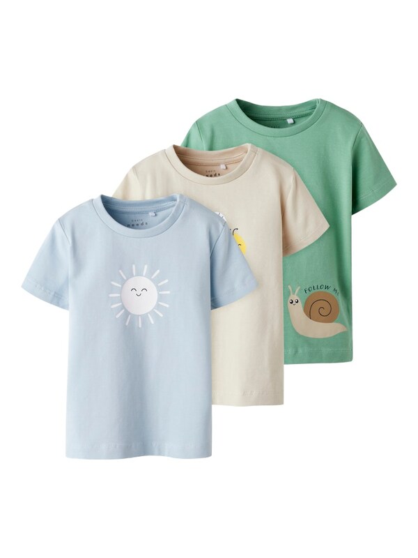 daniel hechter watches NAME IT Shirt 'NBMVacion' in Taupe Lichtblauw Smaragd