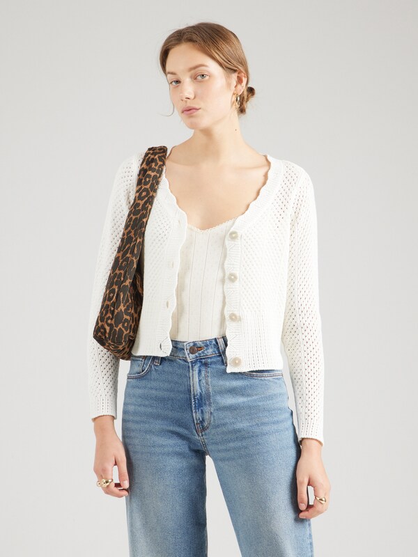 Daniel Hechter Watches ONLY Gebreid Vest 'ONLRoselia' In Wit