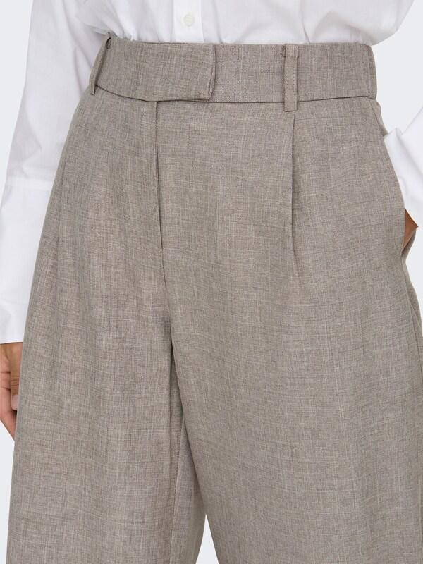 Daniel Hechter Watches ONLY Wide Leg Bandplooibroek 'ONLLinda' In Taupe