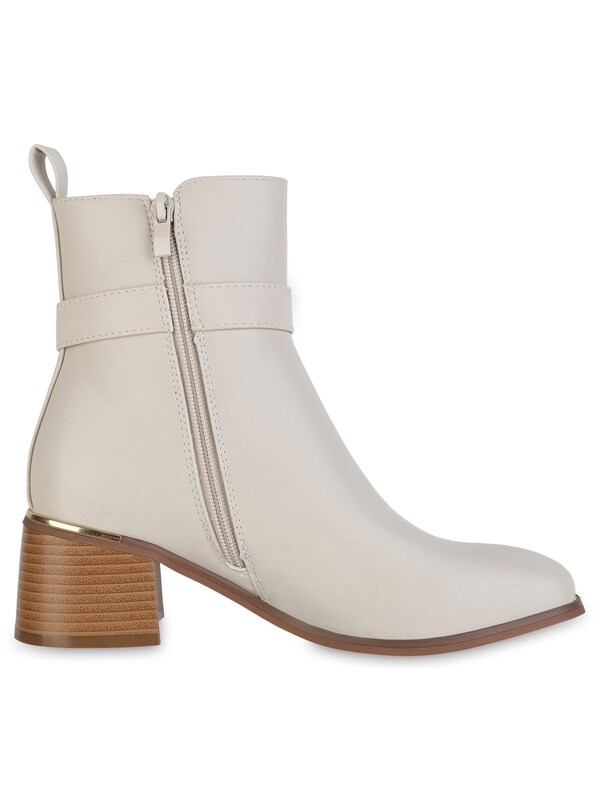 Daniel Hechter Watches Van Hill Enkellaarsjes 'Mia' In Ecru