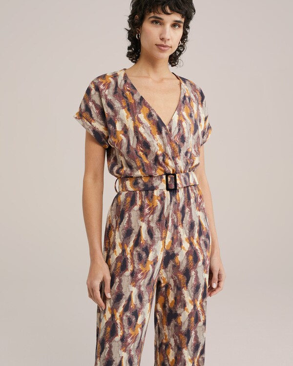 Daniel Hechter Watches WE Fashion Jumpsuit In Kastanjebruin Pueblo Brokaat