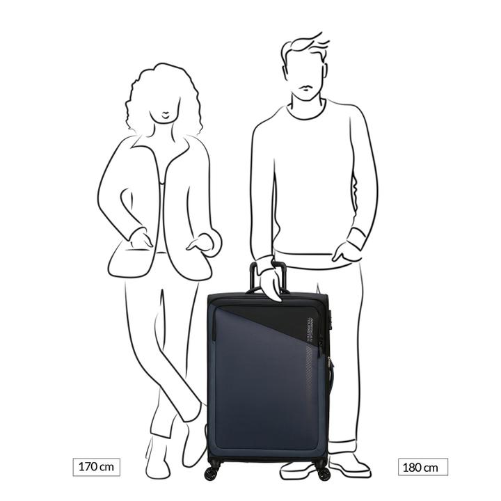 Daniel Ray American Tourister Daring Dash Spinner L EXP Black/blue