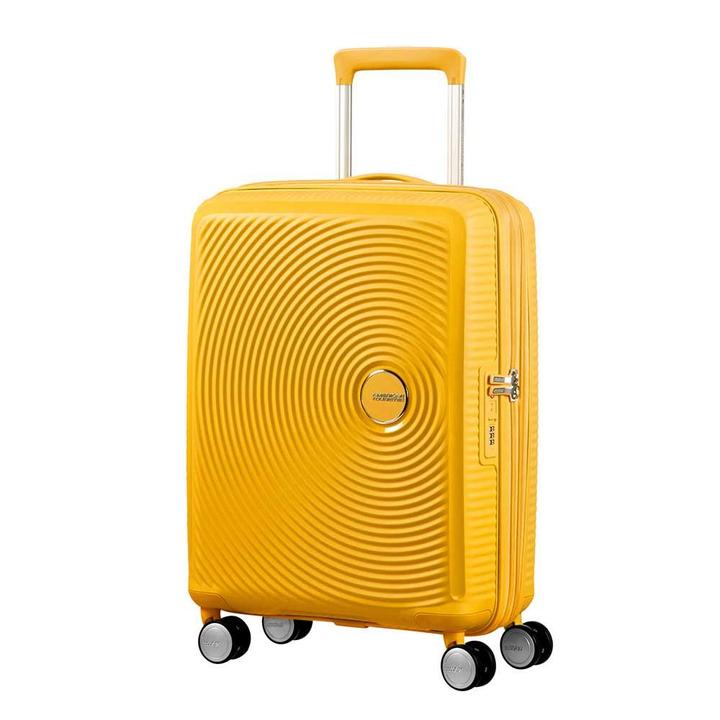 Daniel Ray American Tourister Soundbox Spinner 55 Expandable Golden Yellow