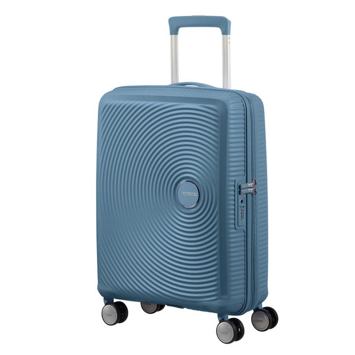 Daniel Ray American Tourister Soundbox Spinner 55 Expandable Stone Blue