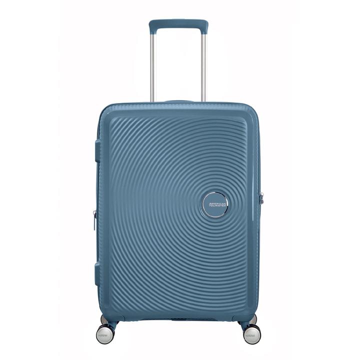 daniel ray American Tourister Soundbox Spinner 67 Expandable stone blue
