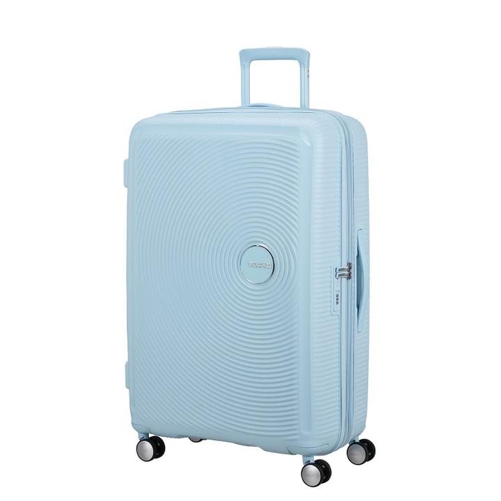 Daniel Ray American Tourister Soundbox Spinner 77/28 TSA Expandable Pastel Blue