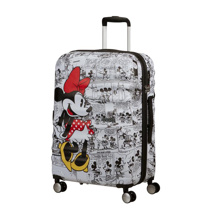 Daniel Ray American Tourister Wavebreaker Disney Spinner 67/24 TSA Minnie Comics White