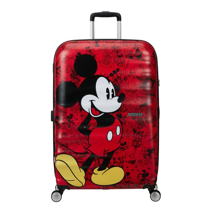 daniel ray American Tourister Wavebreaker Disney Spinner 77/28 TSA mickey comics red