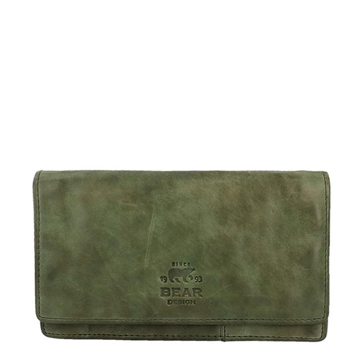 daniel ray Bear Design Cow Lavato Dames Portemonnee 12cc olive green