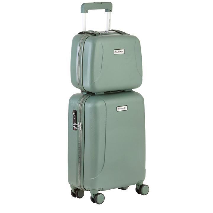 daniel ray CarryOn Skyhopper 4 Wiel Trolley 55 + Beautycase Set olive