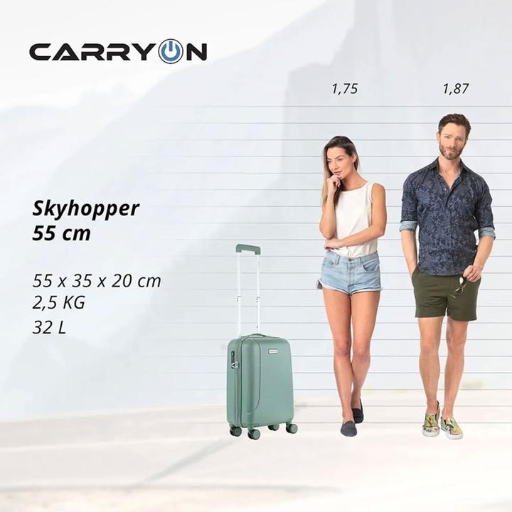 Daniel Ray CarryOn Skyhopper 4 Wiel Trolley 55 Olive