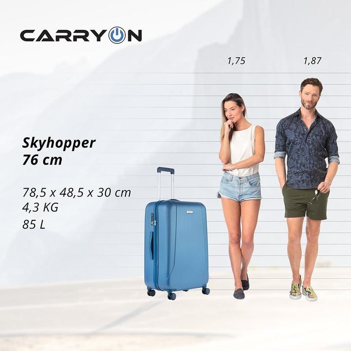 Daniel Ray CarryOn Skyhopper 4 Wiel Trolley 78 Cool Blue