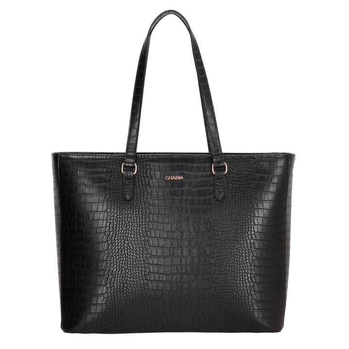 daniel ray Charm London Midwood Shopper 15.6 inch laptopvak black croco