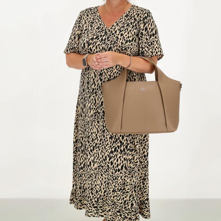 Daniel Ray Charm London Mulberry Street Handbag Taupe