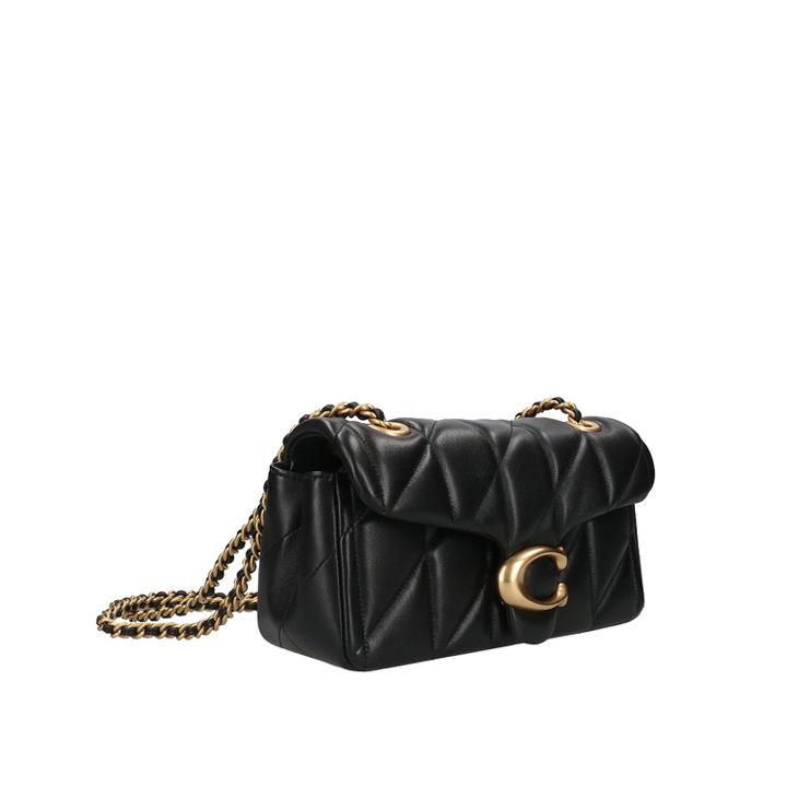 Daniel Ray Coach Quilted Tabby Shoulder Bag 20 With Chain Black