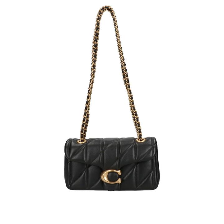 Daniel Ray Coach Quilted Tabby Shoulder Bag 20 With Chain Black