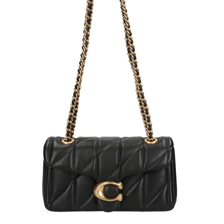 daniel ray Coach Quilted Tabby Shoulder Bag 20 with Chain black