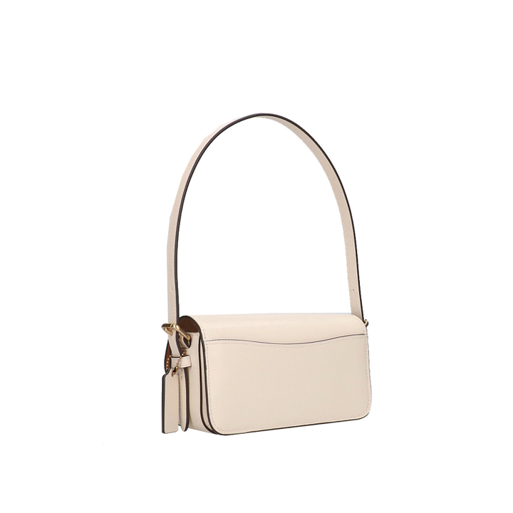 Daniel Ray Coach Refined Calf Leather Zoe Shoulder Bag Chalk