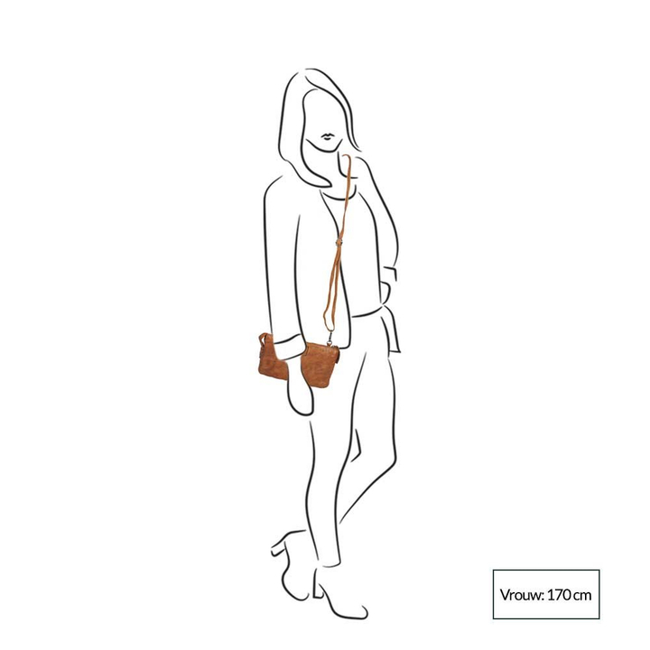 Daniel Ray Bear Design Cow Lavato Clutch Cognac