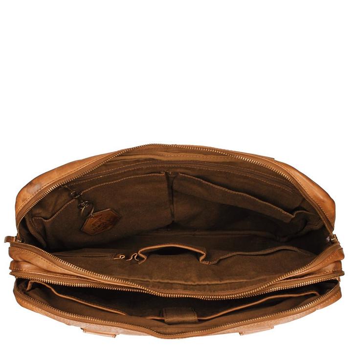 Daniel Ray Bear Design Cow Lavato Laptoptas Cognac