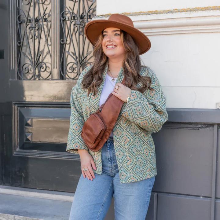 Daniel Ray Bear Design Han Crossbody Feather