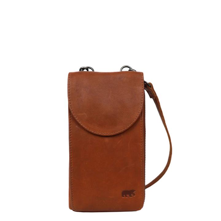 Daniel Ray Bear Design Patty Phonebag Cognac