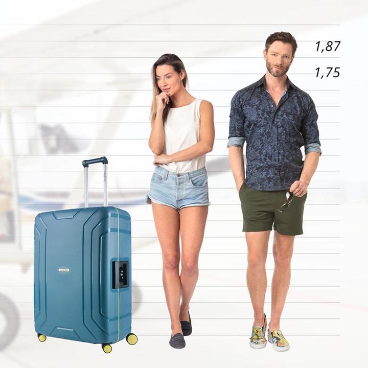 Daniel Ray CarryOn Steward Trolley 75 Ice Blue