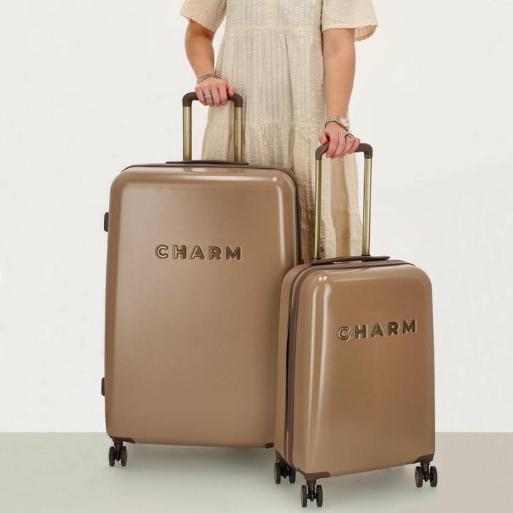 Daniel Ray Charm London Capetown Trolley Set Taupe