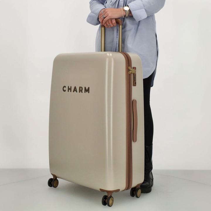 Daniel Ray Charm London Travel Trolley Set Beige