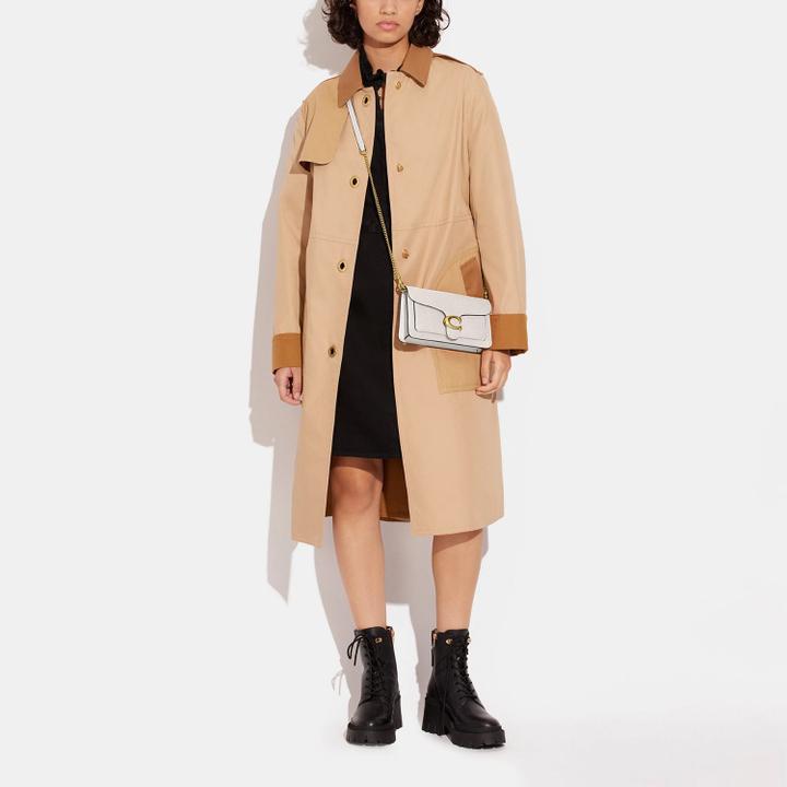 Daniel Ray Coach Tabby Chain Clutch Chalk