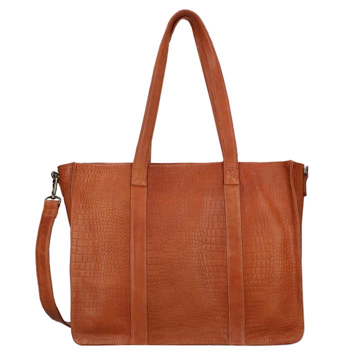 daniel ray DIMAGINI Lana Croco Workbag 15.6" cognac