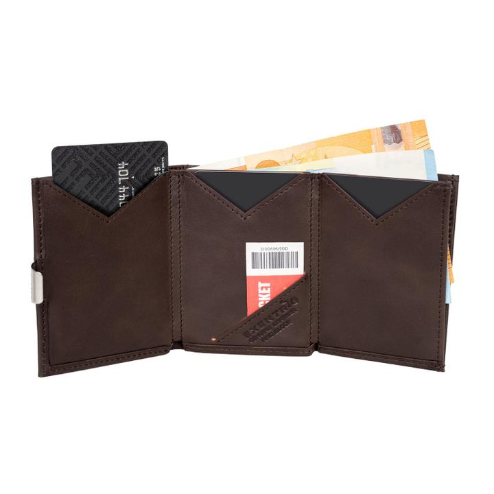 Daniel Ray Exentri Leather Wallet RFID Coffee