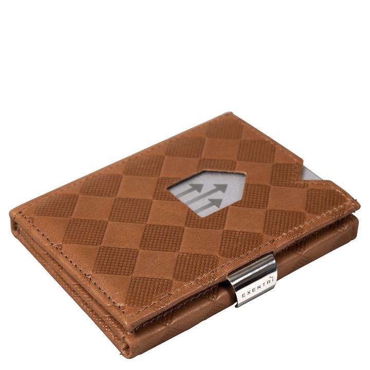 Daniel Ray Exentri Leather Wallet RFID Sand Chess
