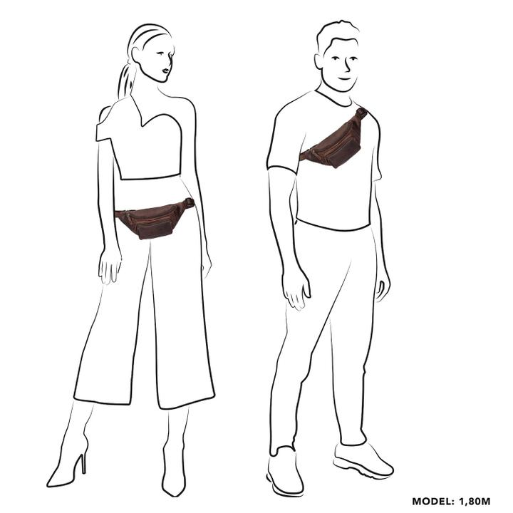 Daniel Ray Hide & Stitches Japura Hipbag Darkbrown