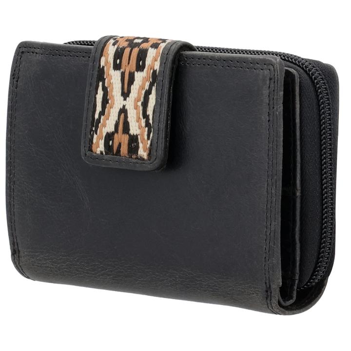 Daniel Ray Hide & Stitches Next Navajo Wallet Black